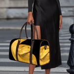 Yellow Snake Print Duffle Bag