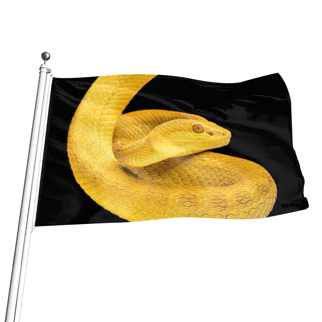 Yellow Snake Print Flag