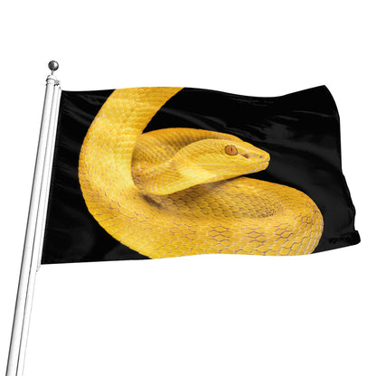 Yellow Snake Print Flag