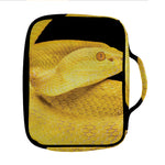 Yellow Snake Print Front Pocket Bible Bag