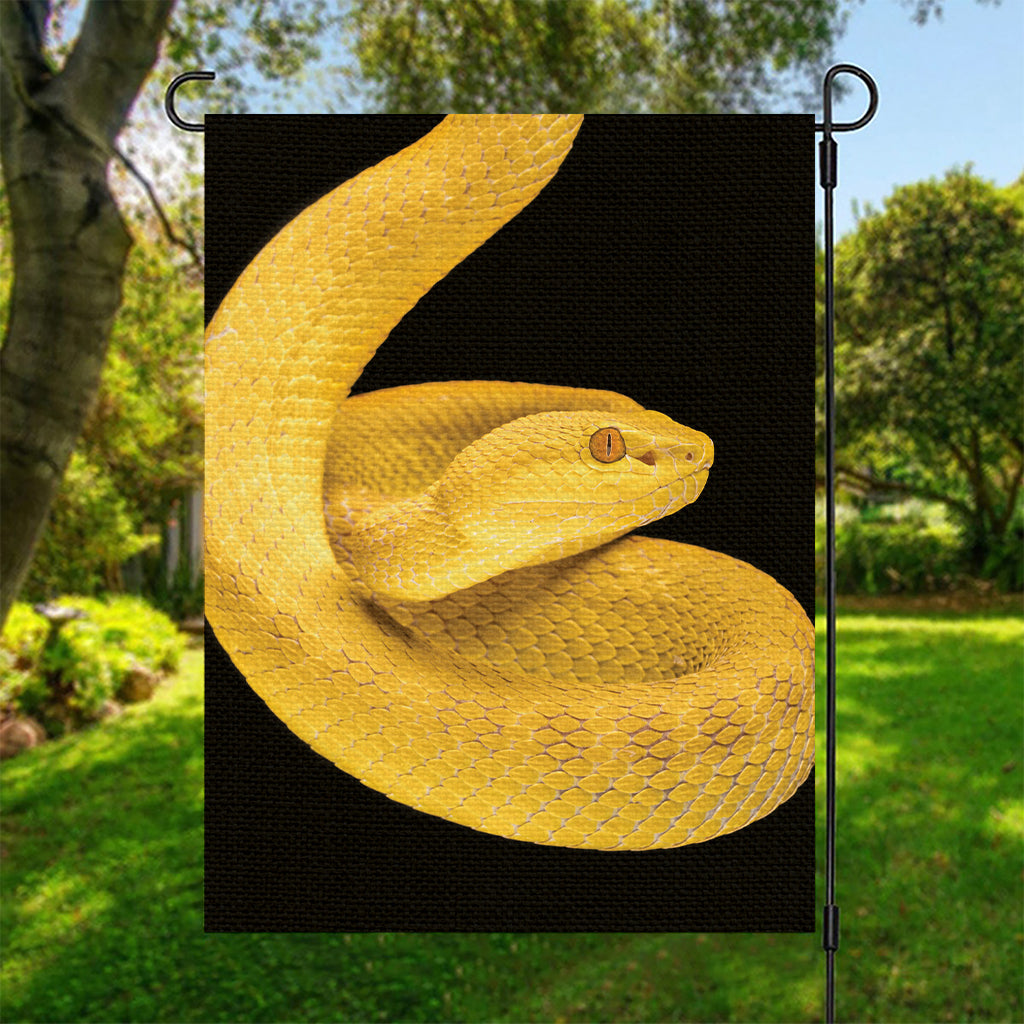 Yellow Snake Print Garden Flag
