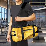 Yellow Snake Print Gym Bag