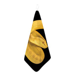 Yellow Snake Print Hand Towel