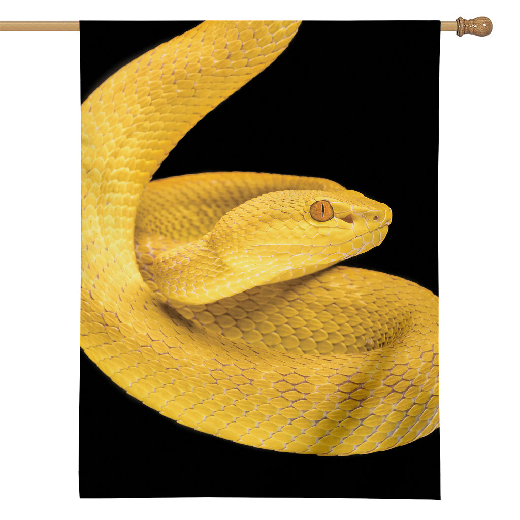 Yellow Snake Print House Flag