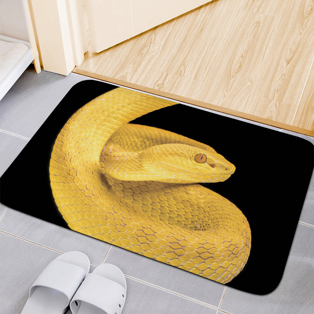 Yellow Snake Print Indoor Door Mat