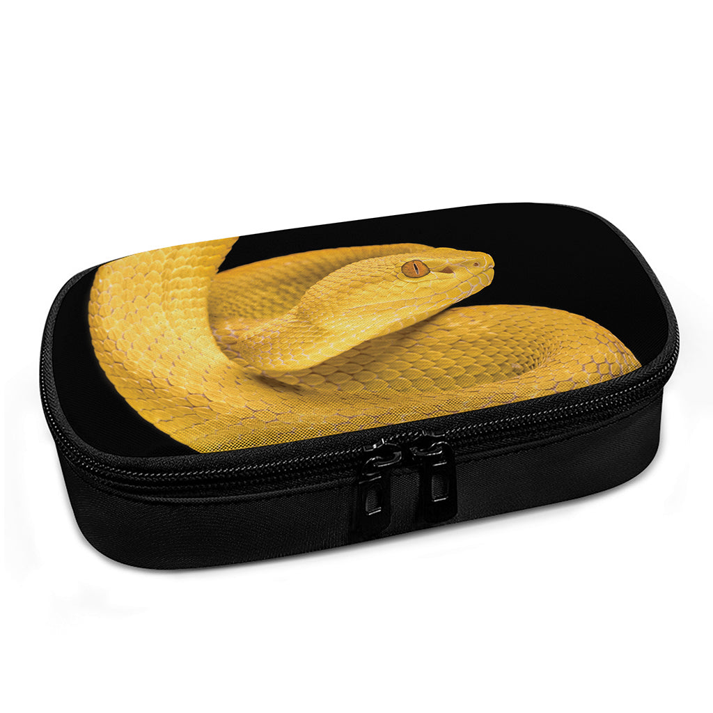 Yellow Snake Print Insulin Cooler Travel Case