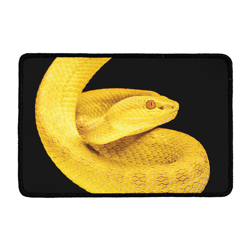 Yellow Snake Print Kitchen Mat