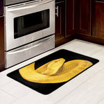 Yellow Snake Print Kitchen Mat