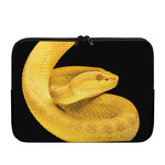 Yellow Snake Print Laptop Sleeve