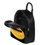 Yellow Snake Print Leather Backpack