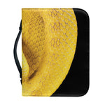 Yellow Snake Print Leather Bible Cover