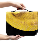 Yellow Snake Print Leather Bible Cover