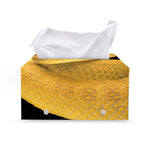 Yellow Snake Print Leather Tissue Box Cover