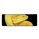 Yellow Snake Print Long Kitchen Mat