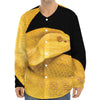 Yellow Snake Print Long Sleeve Baseball Jersey