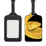 Yellow Snake Print Luggage Tag