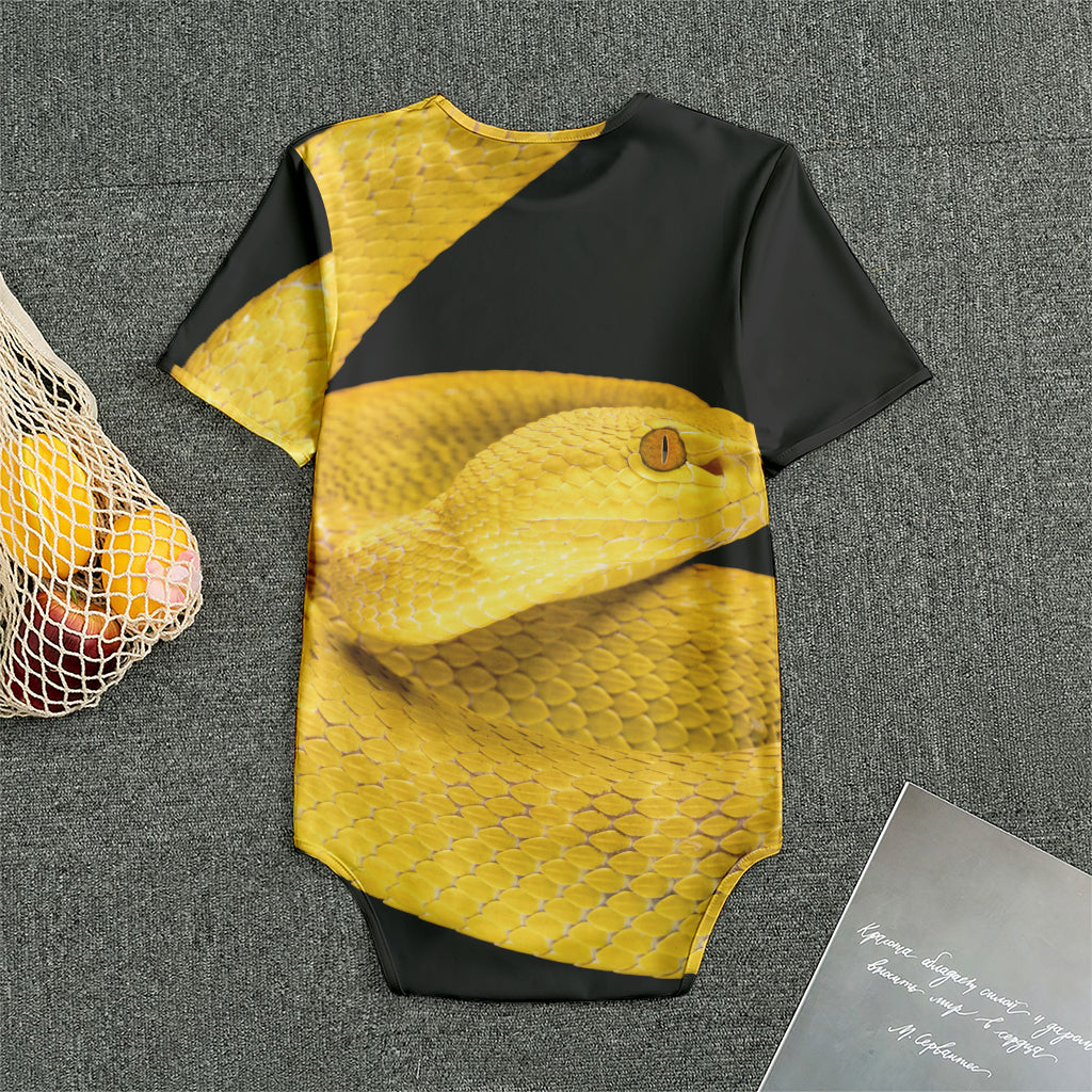 Yellow Snake Print Men's Bodysuit