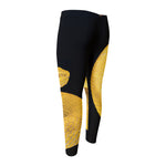 Yellow Snake Print Men's Compression Pants