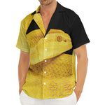 Yellow Snake Print Men's Deep V-Neck Shirt