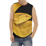 Yellow Snake Print Men's Fitness Tank Top