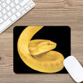 Yellow Snake Print Mouse Pad