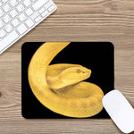 Yellow Snake Print Mouse Pad