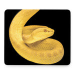 Yellow Snake Print Mouse Pad
