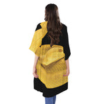 Yellow Snake Print Open Front Beach Cover Up