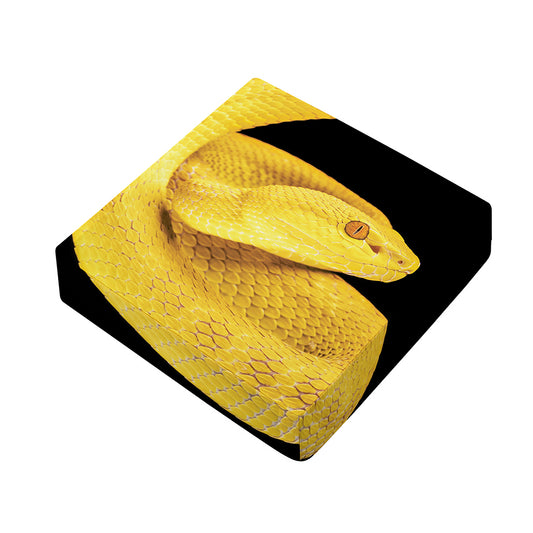 Yellow Snake Print Outdoor Seat Cushion Cover