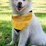 Yellow Snake Print Over The Collar Dog Bandana