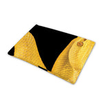 Yellow Snake Print Pet Cooling Mat Cover