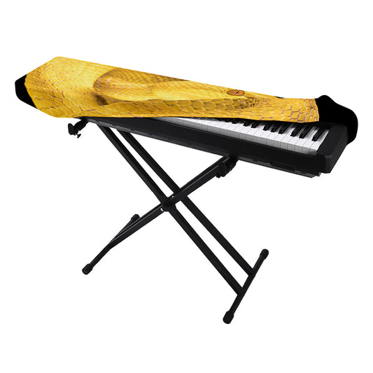 Yellow Snake Print Piano Keyboard Cover