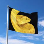 Yellow Snake Print Polyester Flag