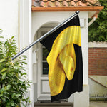 Yellow Snake Print Polyester Flag