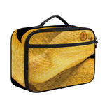 Yellow Snake Print Portable Lunch Bag