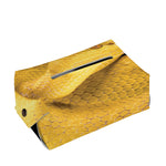 Yellow Snake Print Rectangle Tissue Box Cover