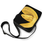 Yellow Snake Print Rectangular Crossbody Bag