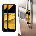 Yellow Snake Print Refrigerator Handle Covers