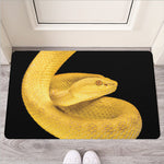 Yellow Snake Print Rubber Doormat