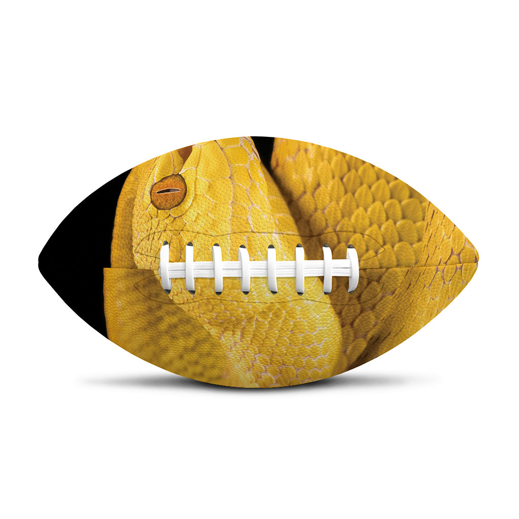 Yellow Snake Print Rugby Ball