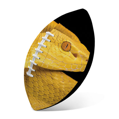 Yellow Snake Print Rugby Ball
