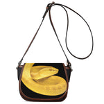 Yellow Snake Print Saddle Bag