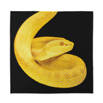 Yellow Snake Print Silk Bandana