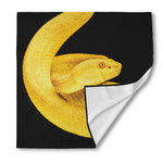 Yellow Snake Print Silk Bandana