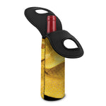 Yellow Snake Print Single Neoprene Wine Tote