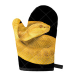 Yellow Snake Print Single Oven Mitt