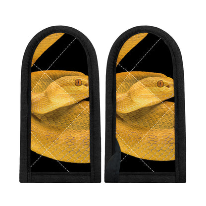 Yellow Snake Print Skillet Handle Cover