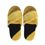 Yellow Snake Print Slippers