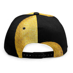 Yellow Snake Print Snapback Cap