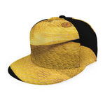 Yellow Snake Print Snapback Cap